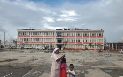 Les élèves privés d’école après le cyclone Gezani